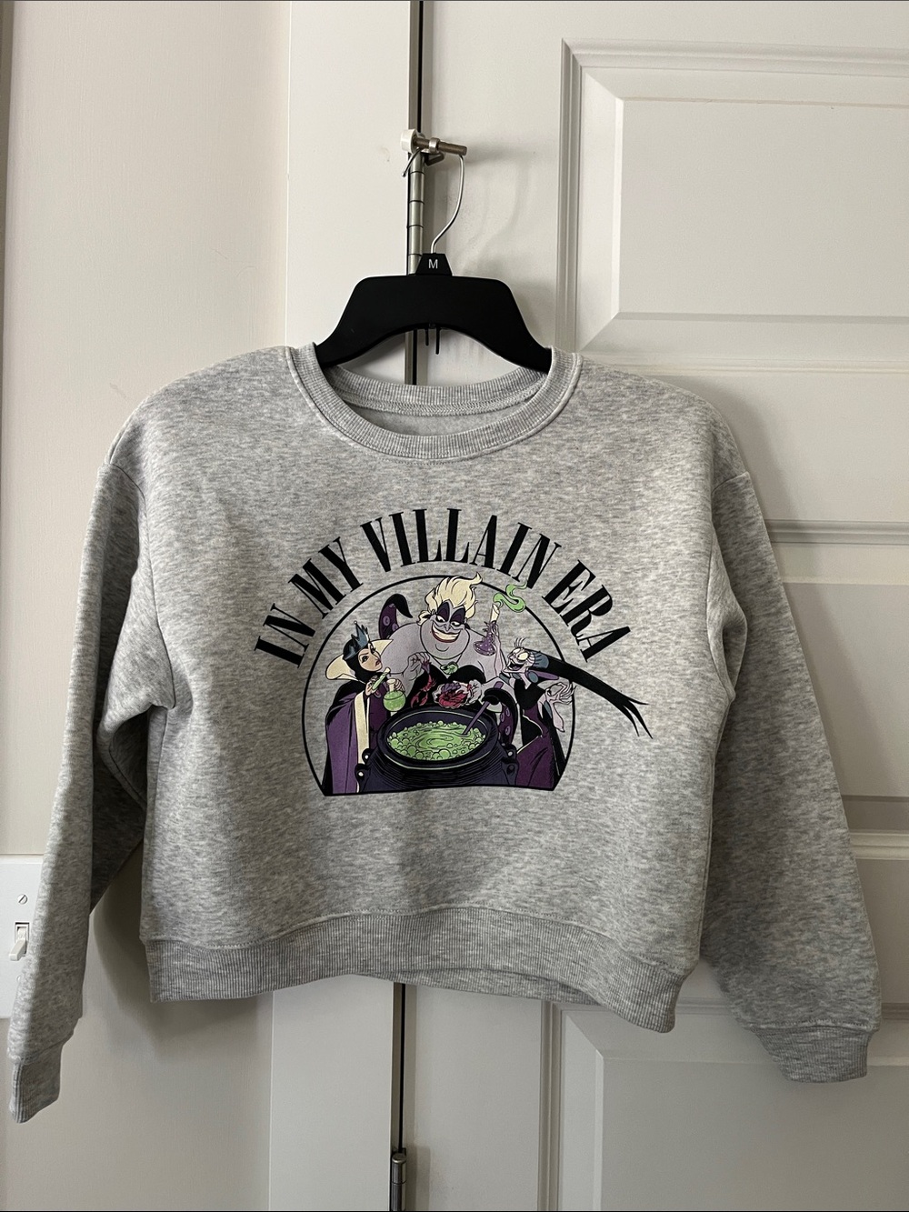 Disney Gray 'In My Villain Era' Crewneck Sweatshirt with Villains Graphic